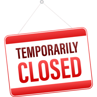 Temporarily Closed Sign